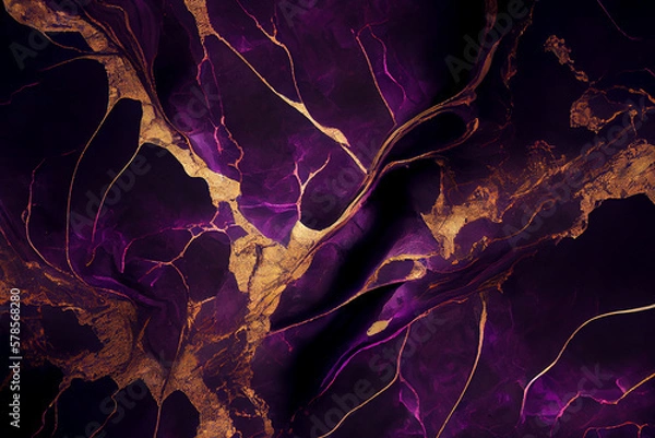 Fototapeta Golden purple marble background texture, pattern design