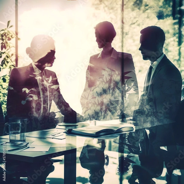 Obraz Corporate business team and manager in a meeting