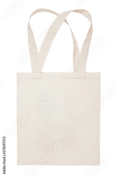 Obraz Fabric cotton bag isolated on transparent background