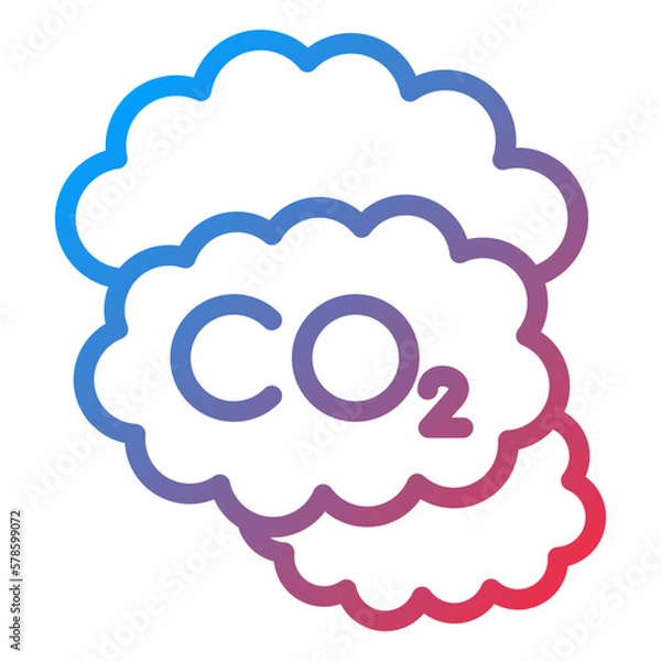 Fototapeta Vector Design Carbon dioxide Icon Style