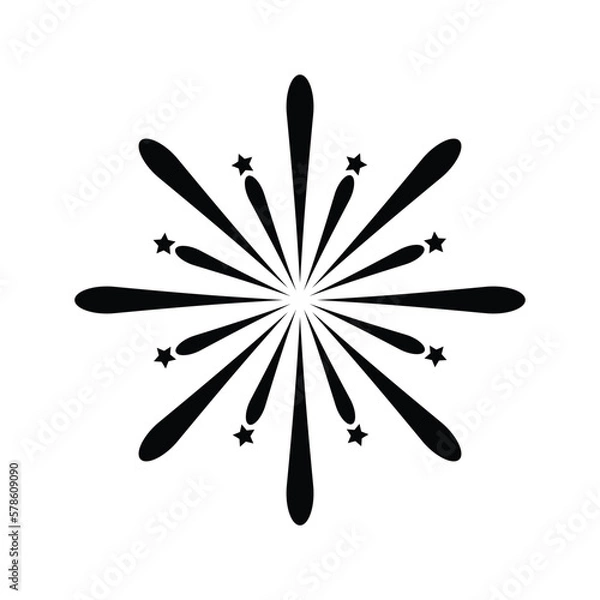 Obraz Firework star icon design. isolated on white background. vector illustration