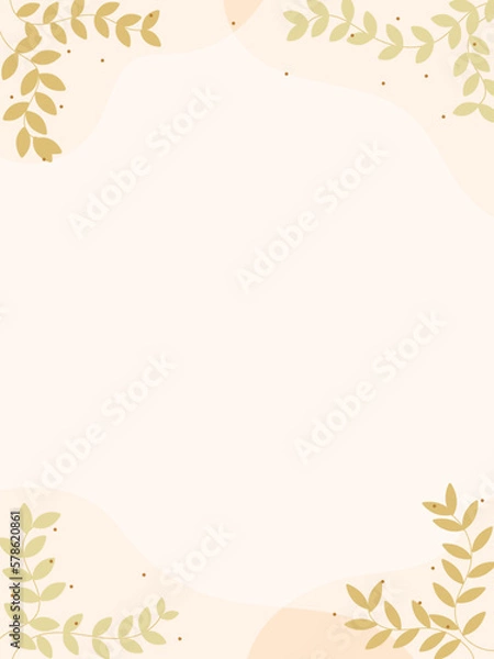 Fototapeta leaves wreath, corners border frame Vector