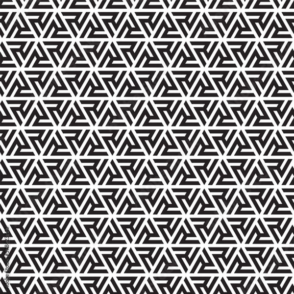Fototapeta Seamless abstract geometric triangular weave pattern
