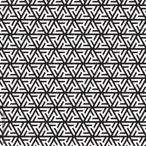 Fototapeta Seamless abstract geometric triangular weave pattern