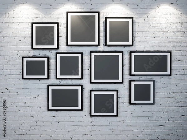 Obraz frames on brick wall