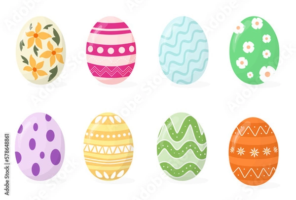 Obraz Set Collection Hand Drawn Easter Day Decoration
