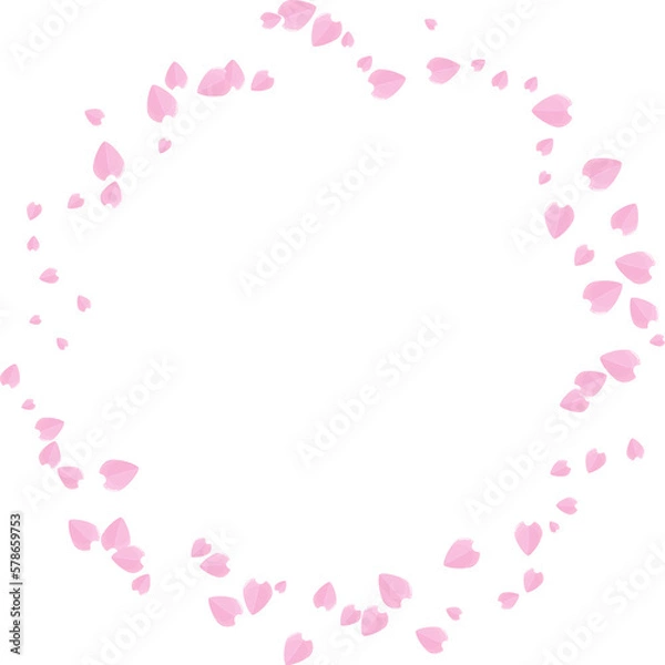 Fototapeta cherry petal frame