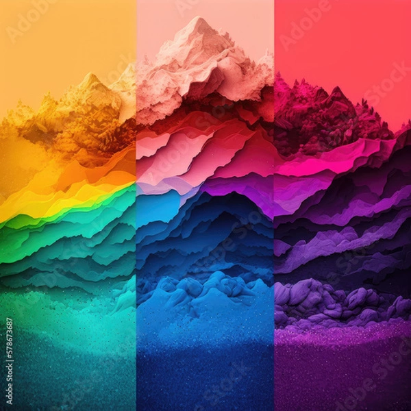 Fototapeta Abstract colourful background, - Ai generated