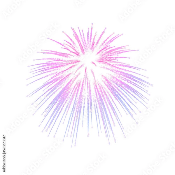Obraz pink Fireworks effect  isolated on transparent Background