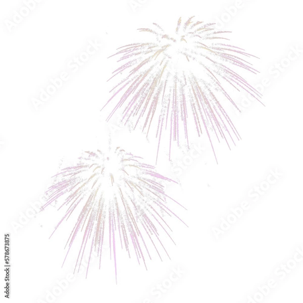 Obraz Fireworks effect  isolated on transparent Background