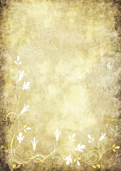 Fototapeta Digital artwork, A4. Nice page for notes. BOS Pages for Book of Shadows, Grimoire. Blank Spell Paper, Printable Junk Journal Pages, DIY Witchcraft Spell Book	