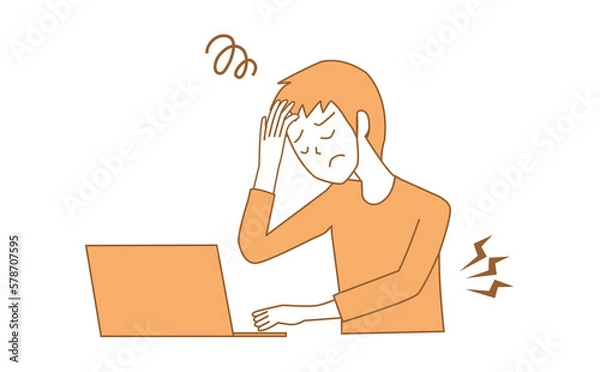 Obraz 腰痛　女性　不調　社会人