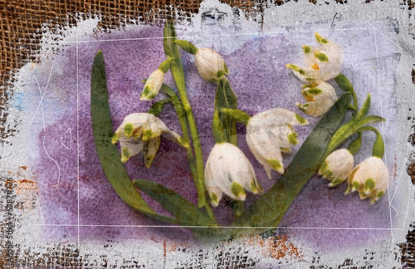 Obraz easter eggs and flowers