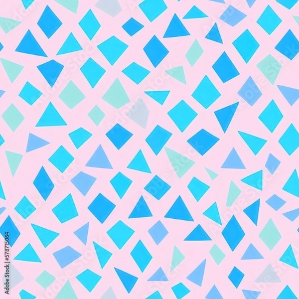 Obraz Abstract geometric seamless pattern featuring graphic design cubes, with a seamless background in pale colors, generative ai