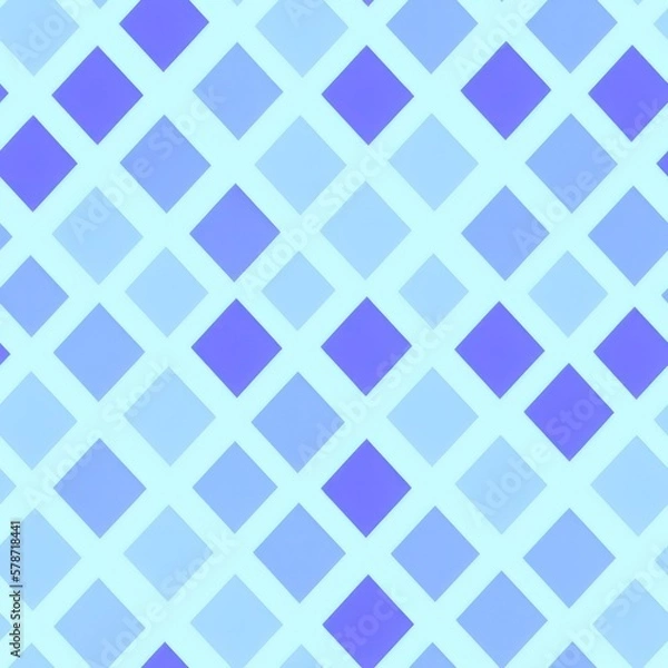 Fototapeta Abstract geometric seamless pattern featuring graphic design cubes, with a seamless background in pale colors, generative ai