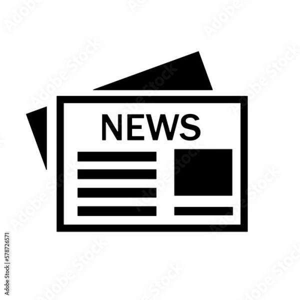 Obraz newspaper news journal icon vector