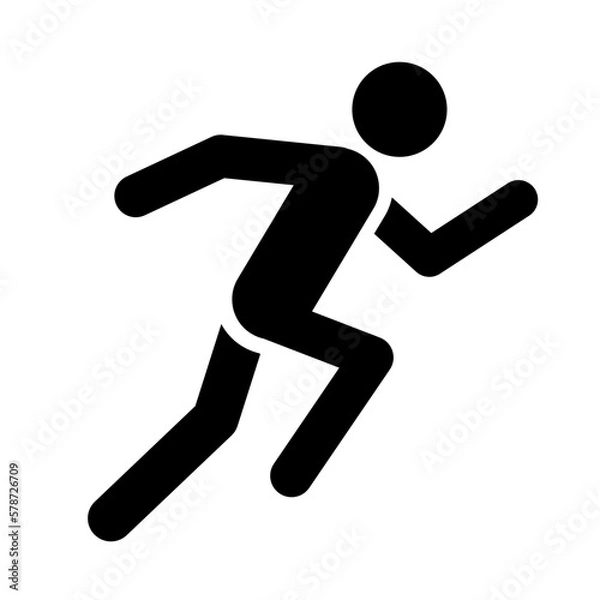 Obraz run icon, running man icon vector symbol 