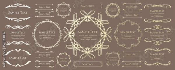 Fototapeta エレガントなフレーム。デザインテンプレート。ゴージャスな額のセット。