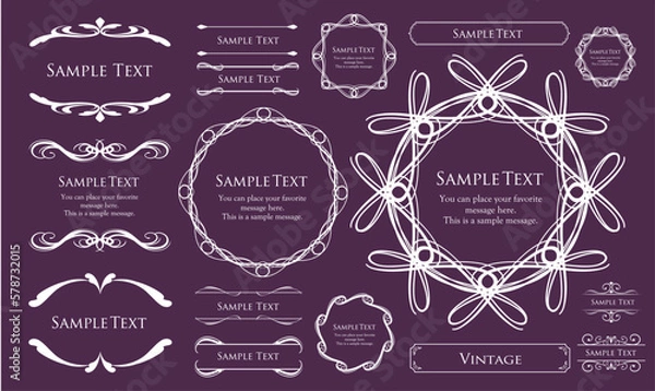 Fototapeta エレガントなフレーム。デザインテンプレート。ゴージャスな額のセット。