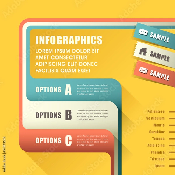 Obraz abstract infographics design