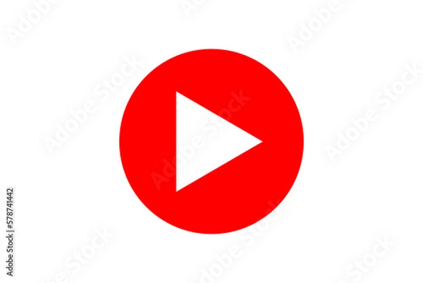 Fototapeta Play icon transparant design red