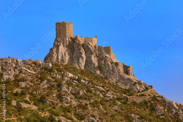 Obraz roussillon : chateau cathare de queribus
