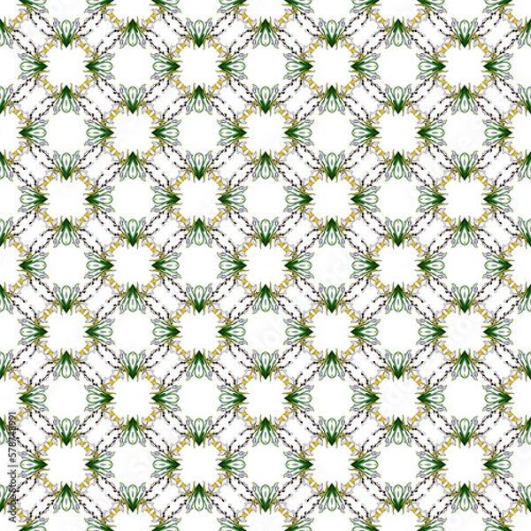 Fototapeta Seamless pattern bouquet spring flowers 69
