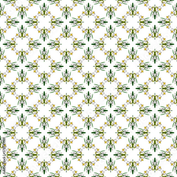 Fototapeta Spring flowers collection of seamless pattern drawing 26