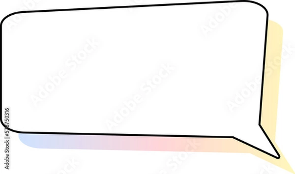 Obraz white speech bubble, text box, thinking balloon, message box decoration, speak bubble