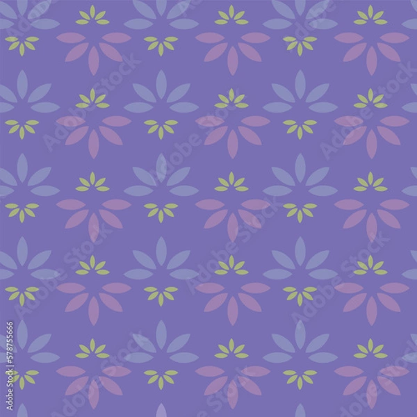 Obraz Vector abstract flowers silhouette seamless pattern background. 