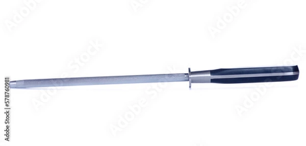 Fototapeta knife sharpener stainless on white background isolation