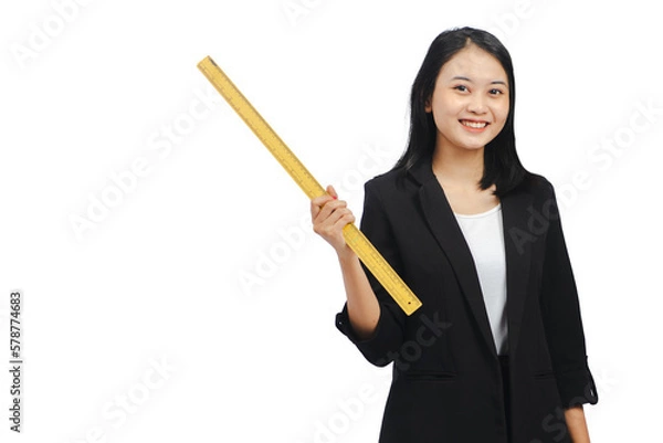 Obraz Young Asian teacher Isolated