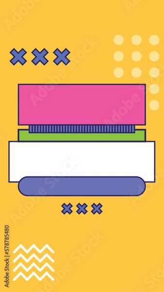 Obraz Template feed pop art Social media Potrait Story