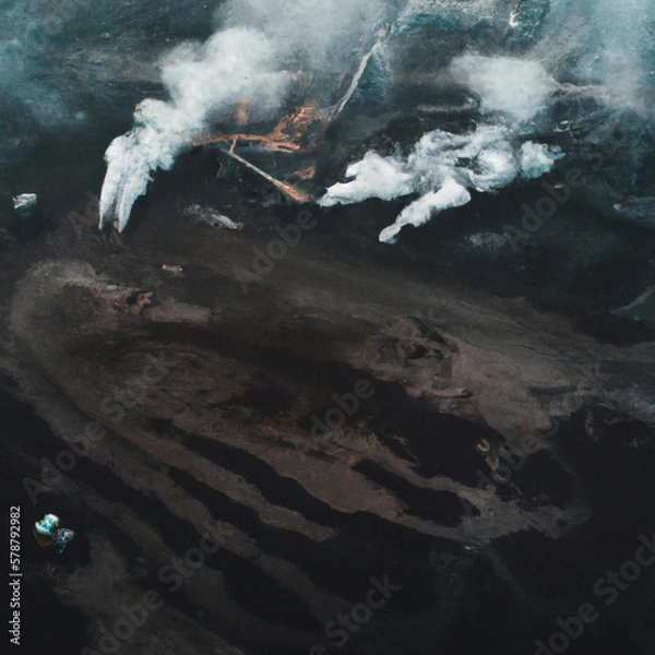 Fototapeta environmental pollution, generative ai