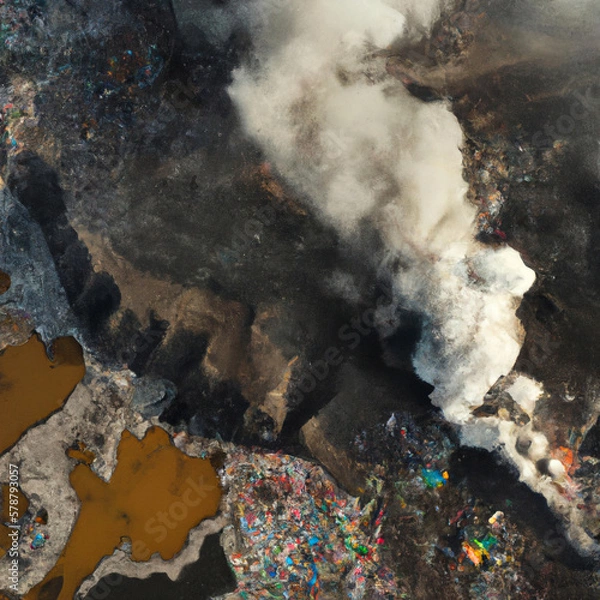 Fototapeta environmental pollution, generative ai
