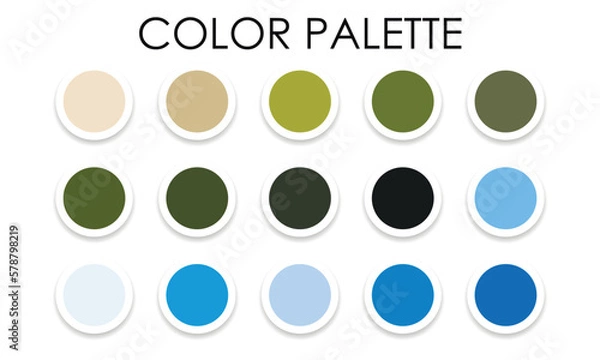 Obraz Spring bright color palette. Vector illustration