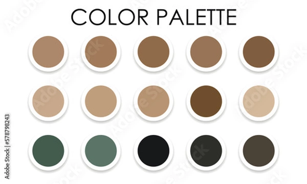 Obraz Spring bright color palette. Vector illustration