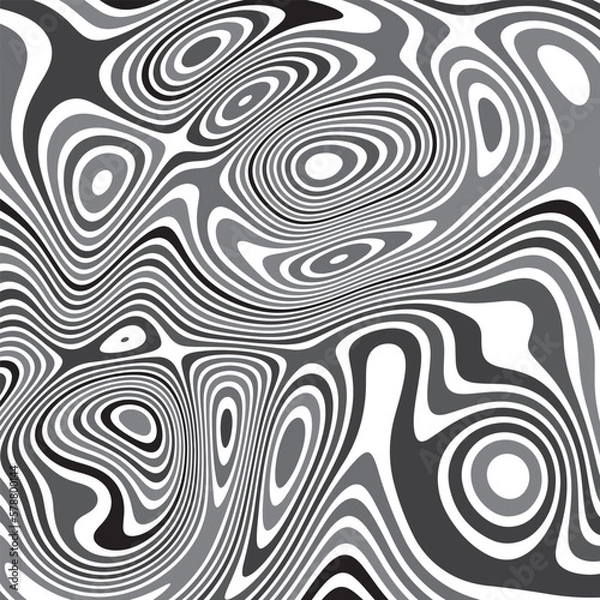 Fototapeta ABSTRACT ILLUSTRATION  LIQUIFY PSYCHEDELIC COLORFUL DESIGN. OPTICAL ILLUSION BACKGROUND VECTOR DESIGN