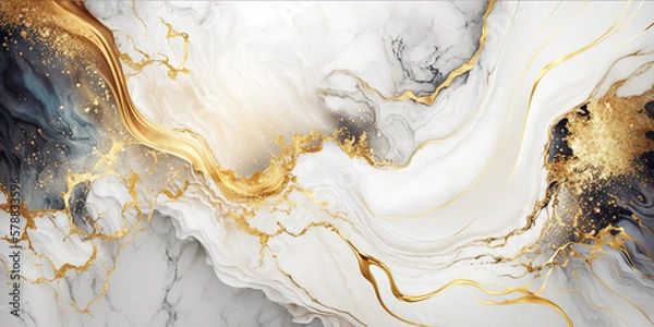 Obraz Ai generated white marble background