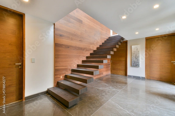Obraz recibidor de casa con escaleras