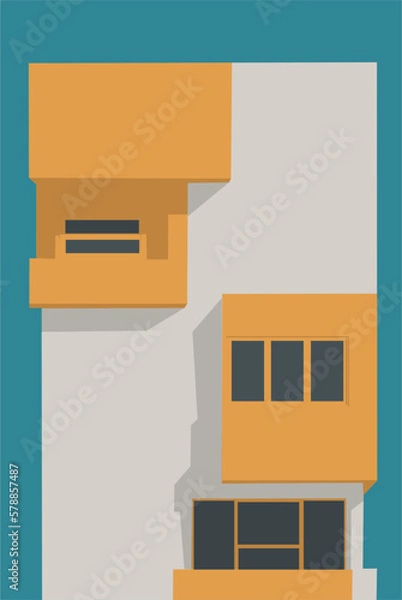 Obraz illustration of building
