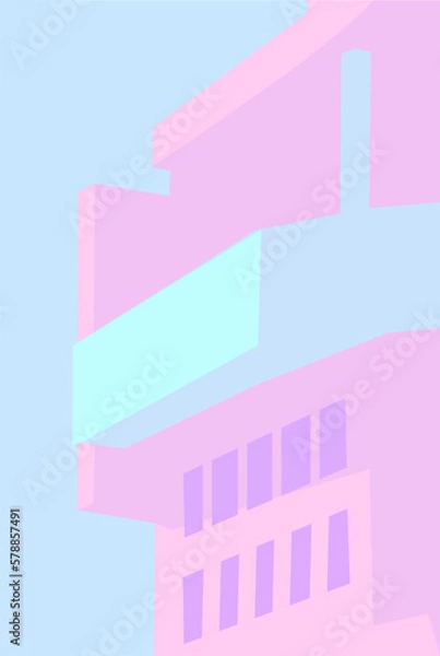 Obraz illustration of a building