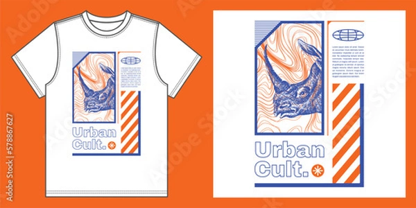 Obraz Streetwear design and poster design urban surrealism style for t-shirt and print art