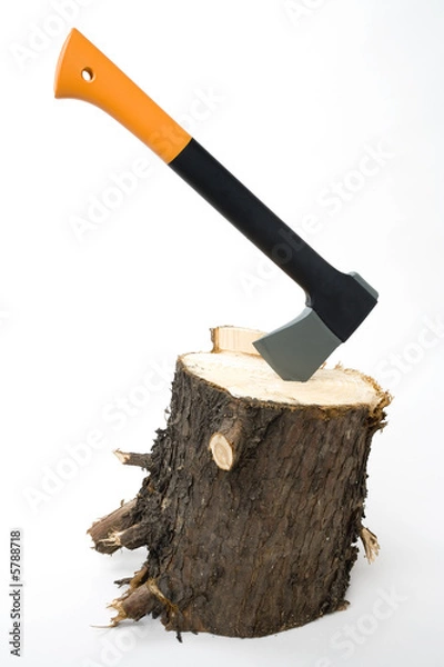 Obraz axe in a log