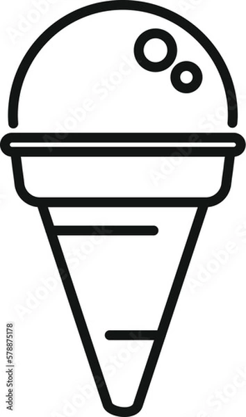 Fototapeta Ice cream cone icon outline vector. Fast food. Delivery cake