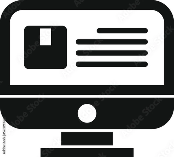 Fototapeta Shop box icon simple vector. Parcel product. Store retail