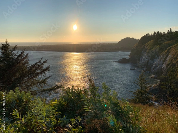 Obraz sunset over the river