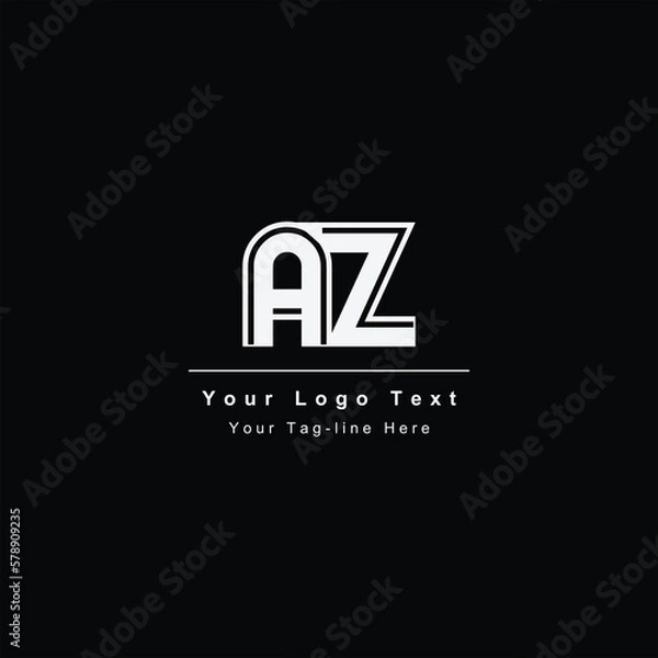 Fototapeta az za initial logo design template for business