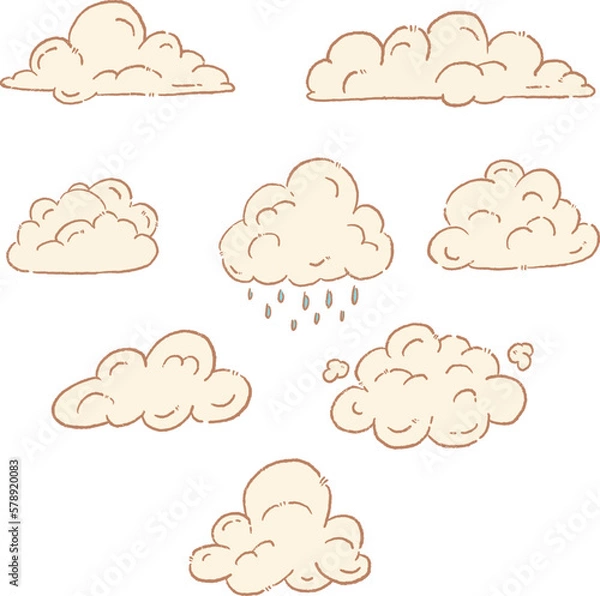 Obraz Hand Drawn Clouds Illustration