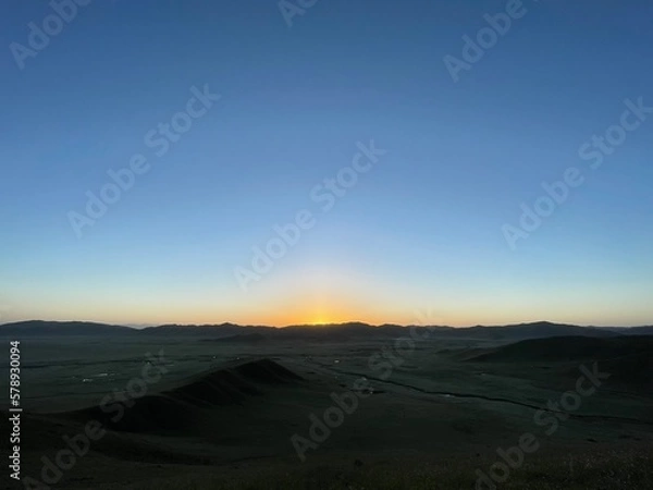 Obraz sunset in the mountains